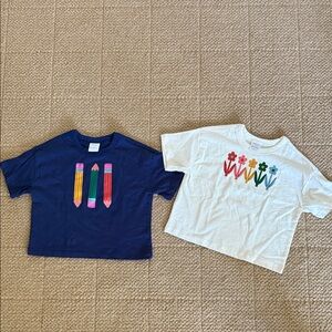 Hanna Andersson flower and pencil bundle 3T